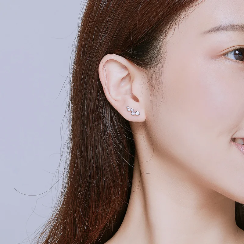 (imagem para) Brincos Petit Elegância Brilhante estilo Pandora - BSE235 - Visualizar 6