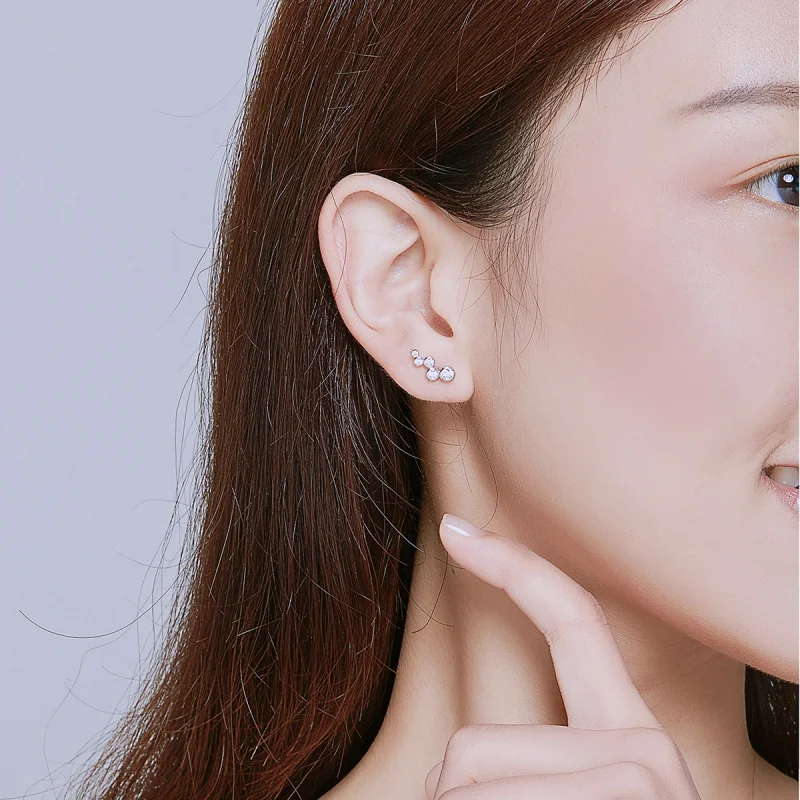 (imagem para) Brincos Petit Elegância Brilhante estilo Pandora - BSE235 - Visualizar 7