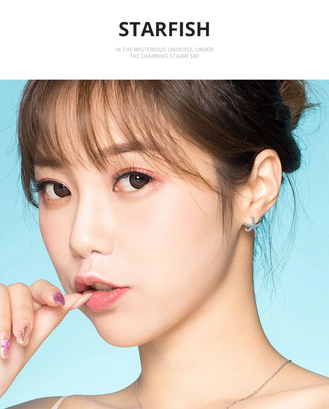 (imagem para) Brincos Petit Estrela do Mar estilo Pandora - BSE136 - Visualizar 7