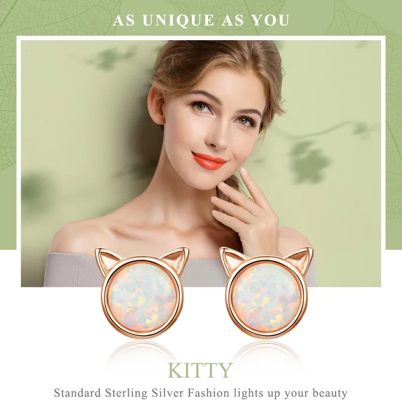 (imagem para) Brincos Petit Estrela miau estilo Pandora Rose - SCE538 - Visualizar 3
