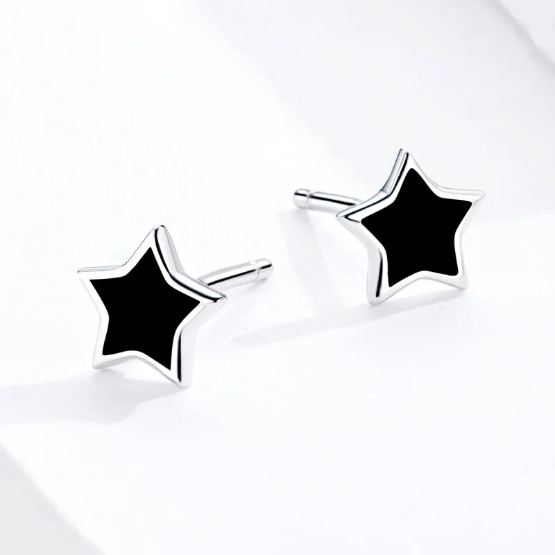 (imagem para) Brincos Petit Estrelas estilo Pandora - BSE275 - Visualizar 3