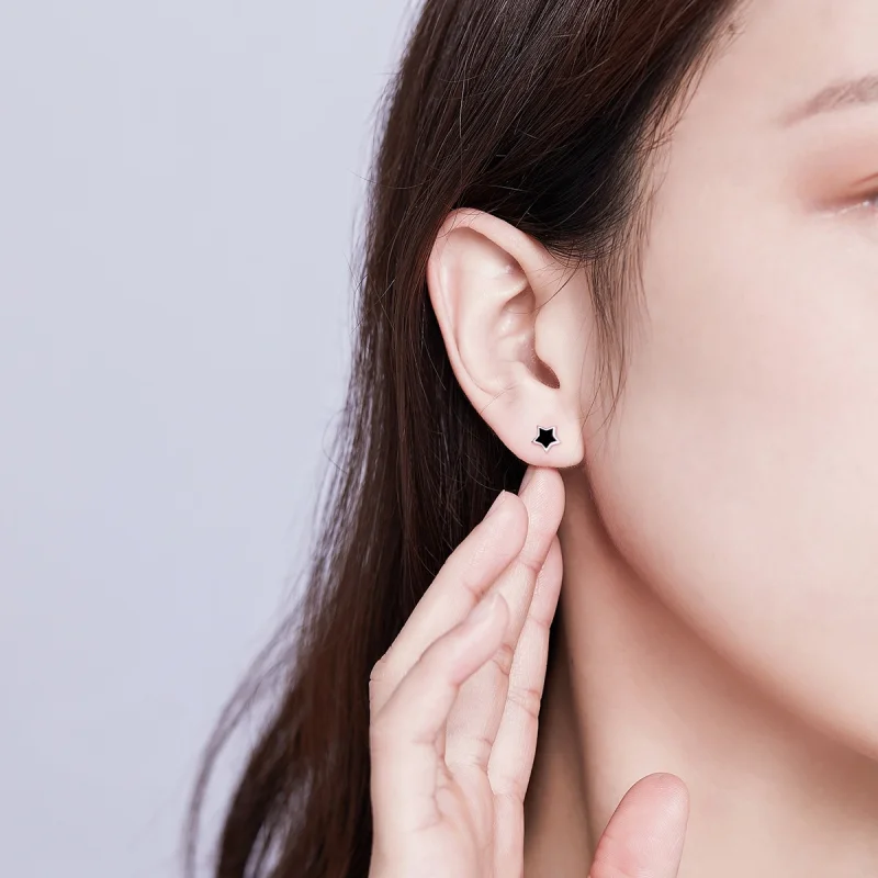 (imagem para) Brincos Petit Estrelas estilo Pandora - BSE275 - Visualizar 5