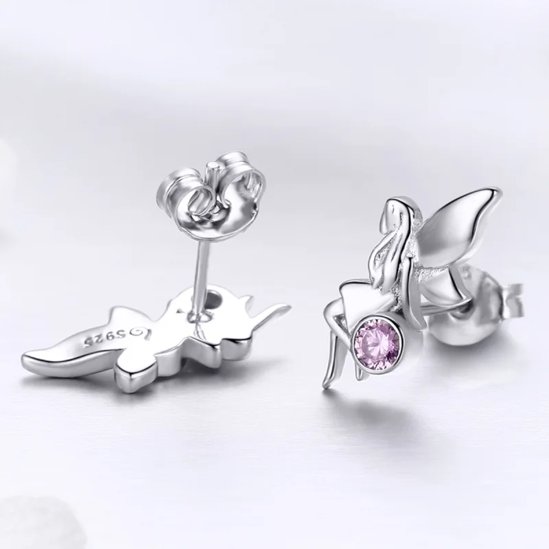 (imagem para) Brincos Petit Fada da flor estilo Pandora - SCE395 - Visualizar 4