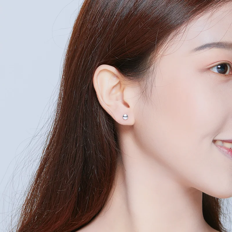 (imagem para) Brincos Petit Feijão Simples estilo Pandora - SCE705-A - Visualizar 7