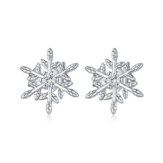 (imagem para) Brincos Petit Flocos De Neve Românticos estilo Pandora - BSE424