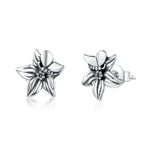 (imagem para) Brincos Petit Flores de amor de borboleta estilo Pandora - SCE887