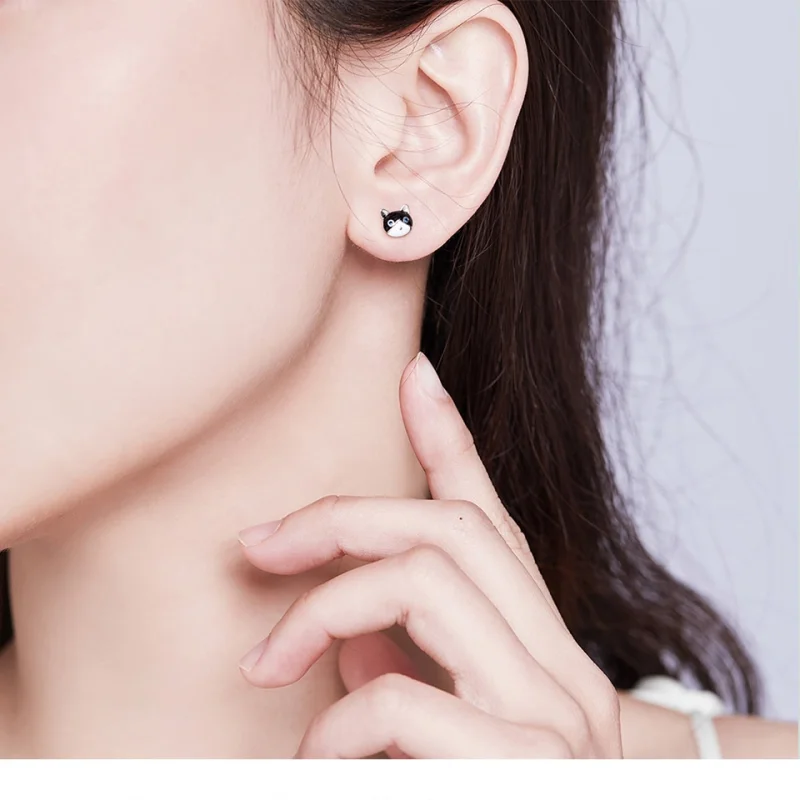 (imagem para) Brincos Petit Gato e peixe estilo Pandora - SCE623 - Visualizar 7