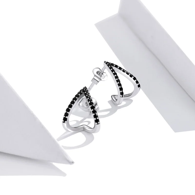 (imagem para) Brincos Petit Geometria Simples estilo Pandora - SCE924 - Visualizar 3