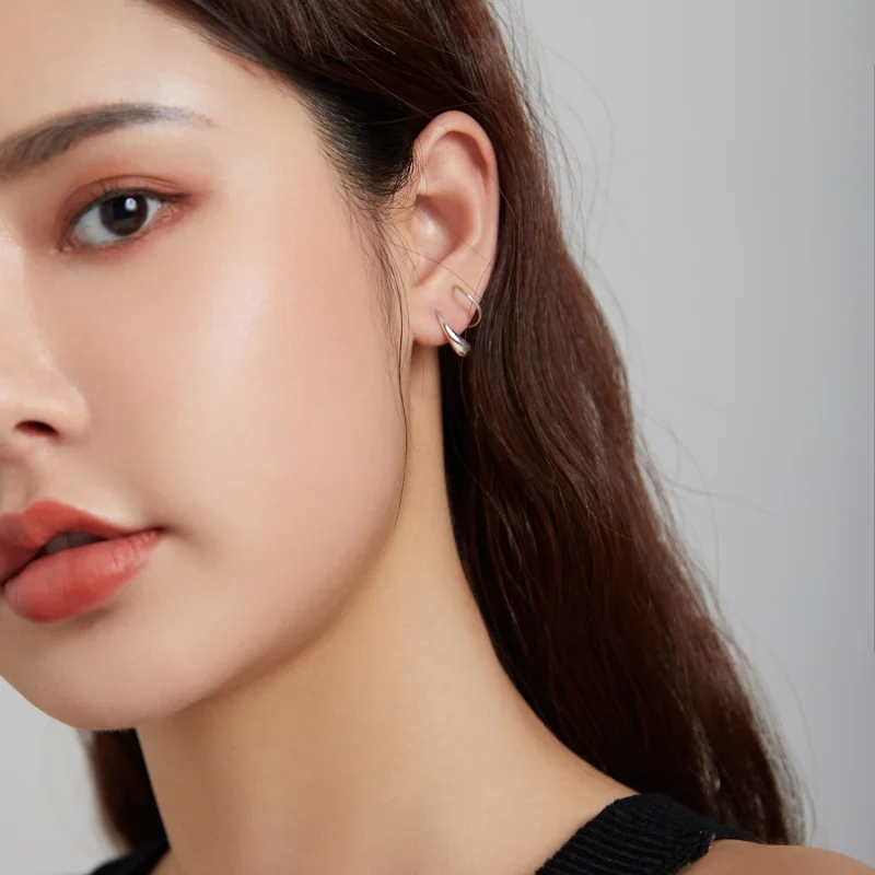 (imagem para) Brincos Petit Gotas de água criativas estilo Pandora - SCE1130 - Visualizar 6