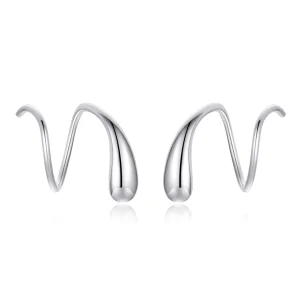 (imagem para) Brincos Petit Gotas de água criativas estilo Pandora - SCE1130