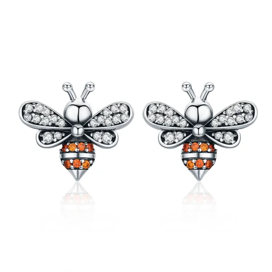(imagem para) Brincos Petit História de Bee estilo Pandora - SCE344