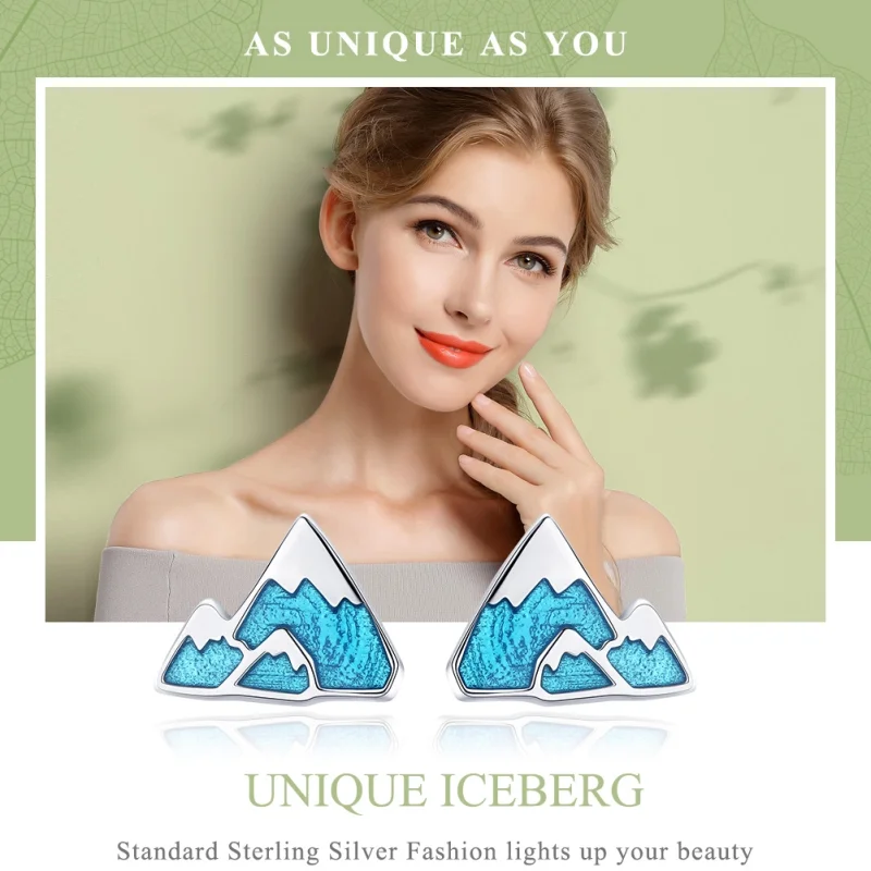 (imagem para) Brincos Petit Iceberg Único estilo Pandora - SCE475 - Visualizar 2