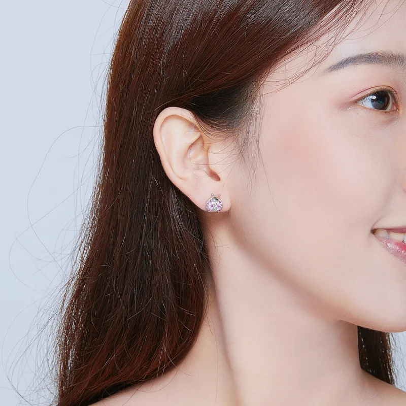 (imagem para) Brincos Petit Joaninha estilo Pandora - SCE715 - Visualizar 7