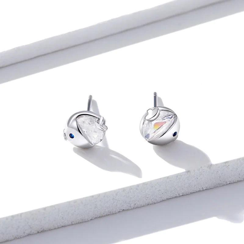 (imagem para) Brincos Petit Kiss Fish estilo Pandora - BSE204 - Visualizar 4