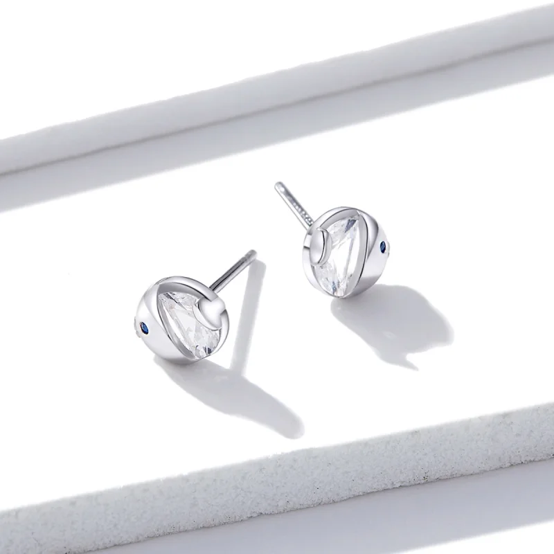 (imagem para) Brincos Petit Kiss Fish estilo Pandora - BSE204 - Visualizar 5