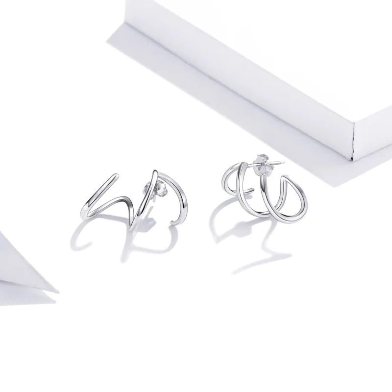 (imagem para) Brincos Petit Linha Simples estilo Pandora - SCE986 - Visualizar 3