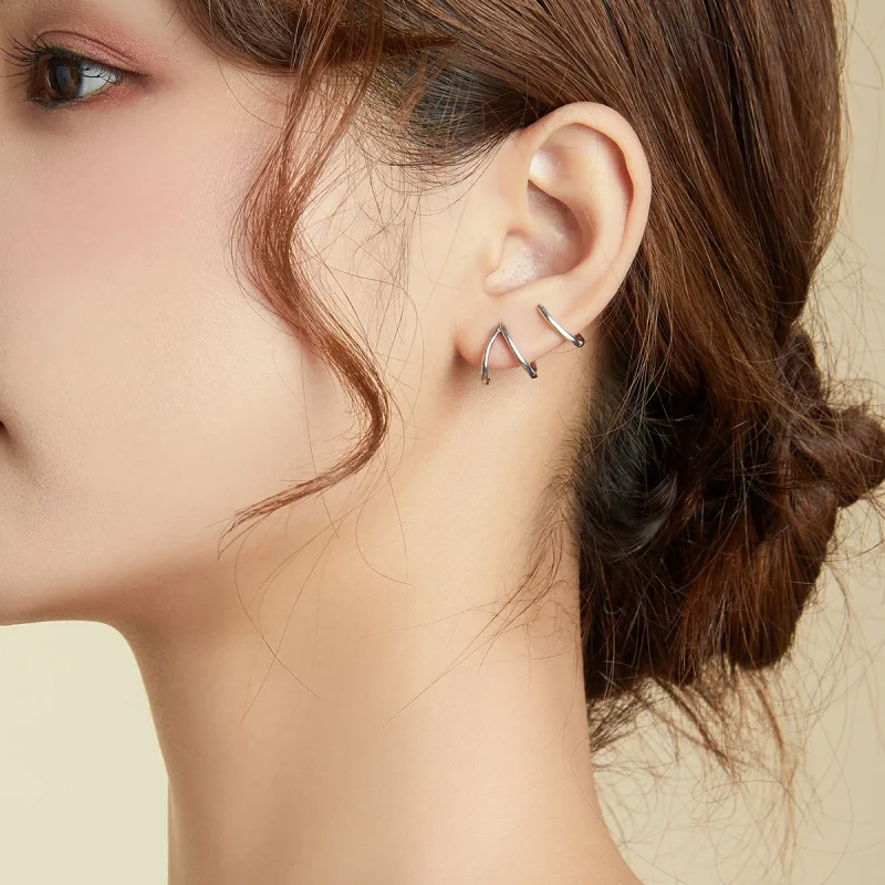 (imagem para) Brincos Petit Linha Simples estilo Pandora - SCE986 - Visualizar 7