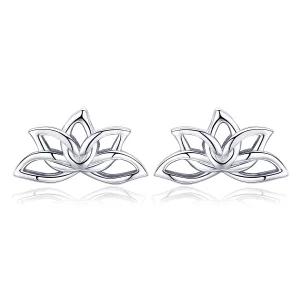 (imagem para) Brincos Petit Lótus fresco estilo Pandora - BSE024