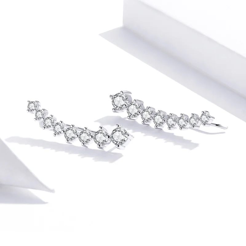 (imagem para) Brincos Petit Luz brilhante estilo Pandora - SCE920 - Visualizar 4