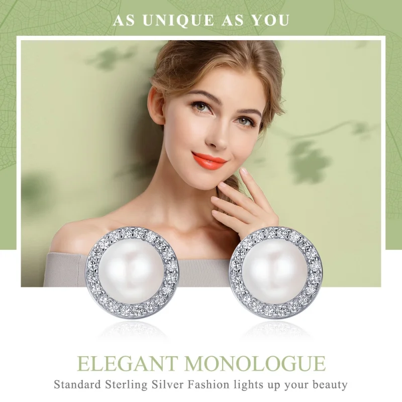 (imagem para) Brincos Petit Monólogo Elegante estilo Pandora - SCE122 - Visualizar 3