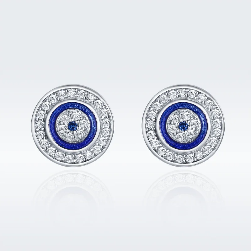 (imagem para) Brincos Petit Olho do diabo estilo Pandora - SCE148 - Visualizar 3