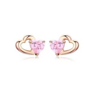(imagem para) Brincos Petit Palpitação estilo Pandora Rose - SCE090-C