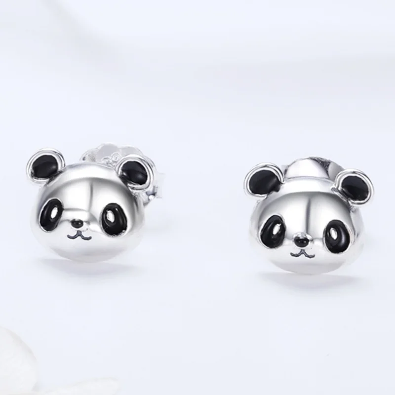 (imagem para) Brincos Petit Panda Fofinho estilo Pandora - SCE386 - Visualizar 4