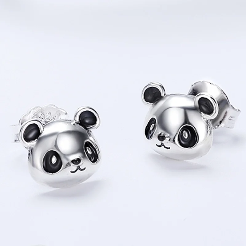 (imagem para) Brincos Petit Panda Fofinho estilo Pandora - SCE386 - Visualizar 5
