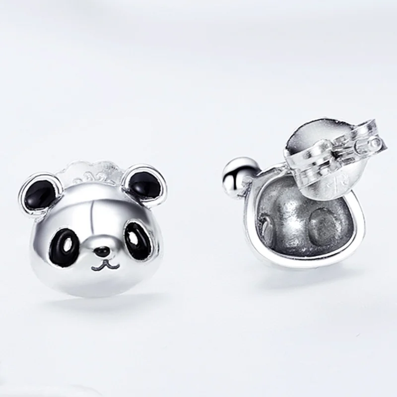 (imagem para) Brincos Petit Panda Fofinho estilo Pandora - SCE386 - Visualizar 6