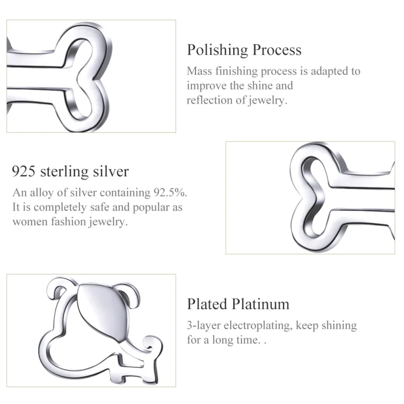 (imagem para) Brincos Petit pata com orifícios estilo Pandora - SCE649 - Visualizar 3