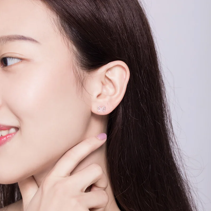 (imagem para) Brincos Petit pata com orifícios estilo Pandora - SCE649 - Visualizar 5