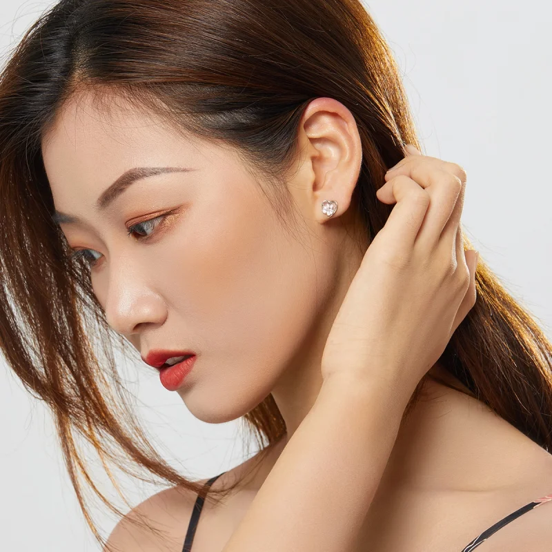 (imagem para) Brincos Petit Pata de cão carinhosa estilo Pandora - SCE654-WH - Visualizar 6