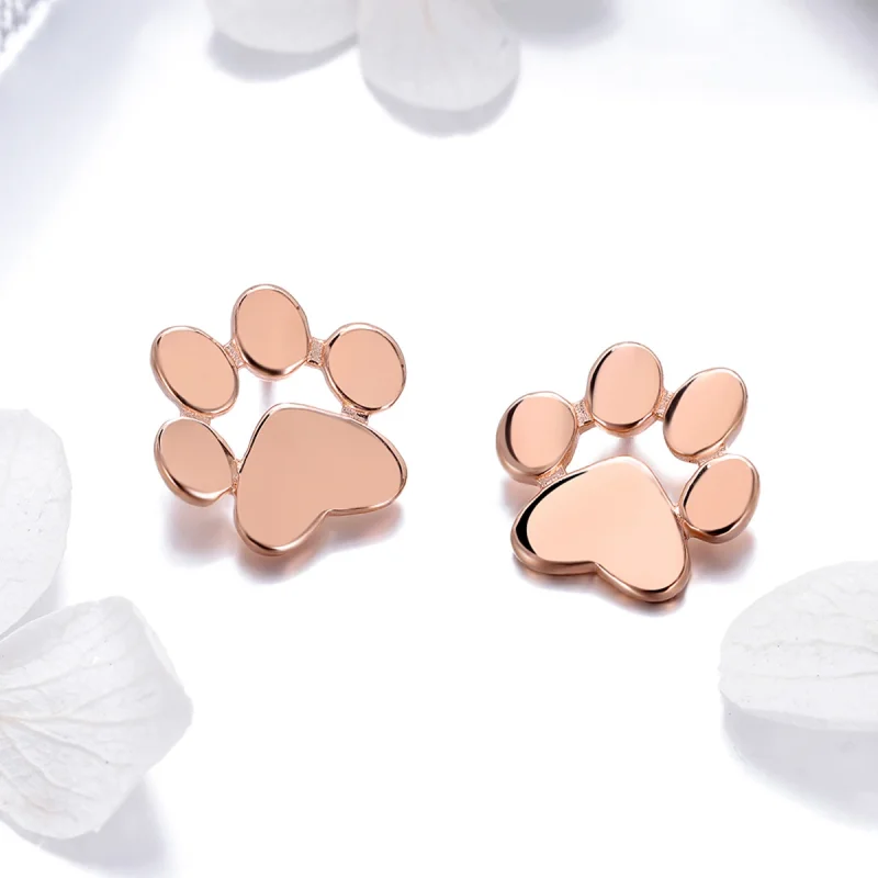 (imagem para) Brincos Petit Pata De Gato Fofinho estilo Pandora Rose - SCE407-3 - Visualizar 5