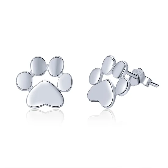 (imagem para) Brincos Petit Pata fofa estilo Pandora - SCE407-2