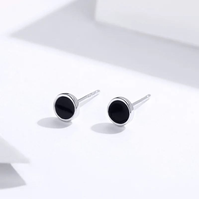 (imagem para) Brincos Petit Peça Redonda Pequena estilo Pandora - SCE694 - Visualizar 2