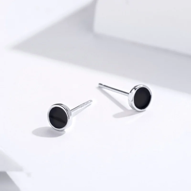 (imagem para) Brincos Petit Peça Redonda Pequena estilo Pandora - SCE694 - Visualizar 3