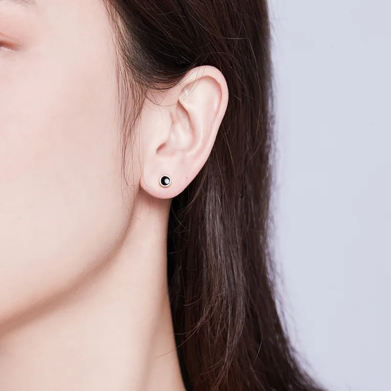 (imagem para) Brincos Petit Peça Redonda Pequena estilo Pandora - SCE694 - Visualizar 5