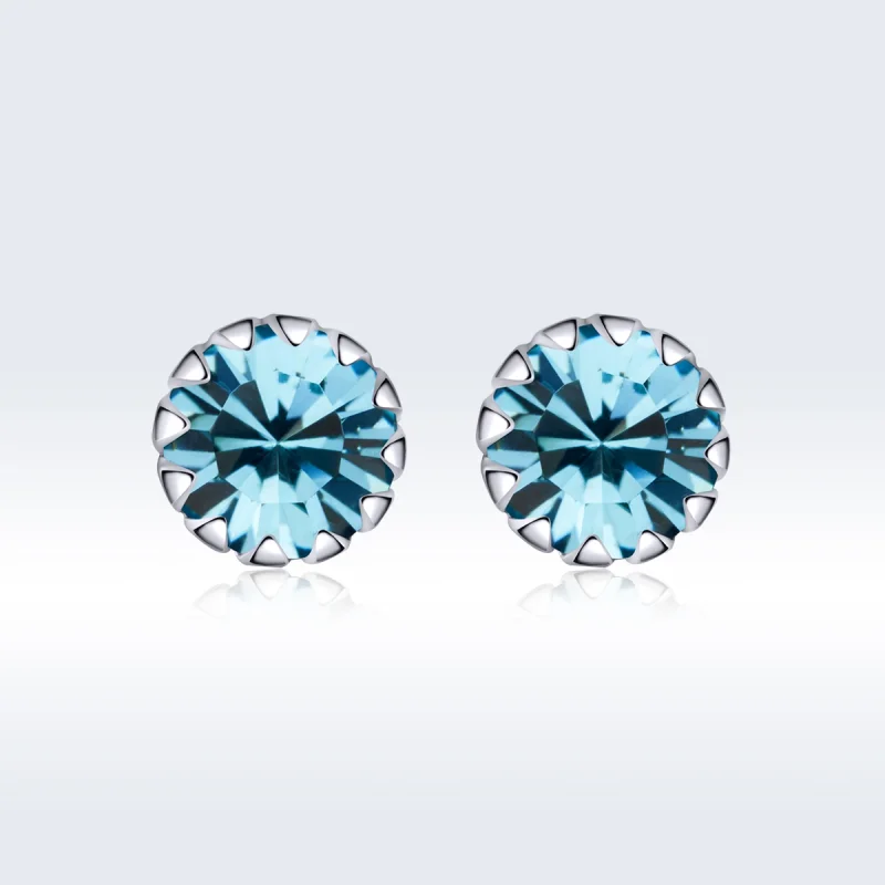 (imagem para) Brincos Petit Pedra de nascimento de dezembro estilo Pandora - SCE862-12 - Visualizar 3