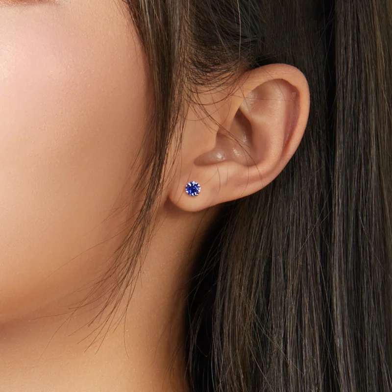 (imagem para) Brincos Petit Pedra do Nascimento setembro estilo Pandora - SCE862-9 - Visualizar 5