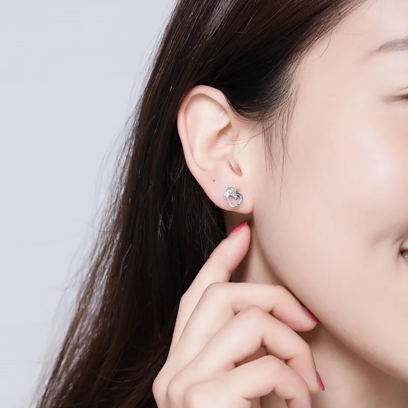 (imagem para) Brincos Petit Unicórnio estilo Pandora - SCE611 - Visualizar 4