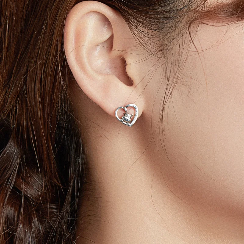 (imagem para) Brincos Petit Vaca fofa estilo Pandora - SCE984 - Visualizar 6