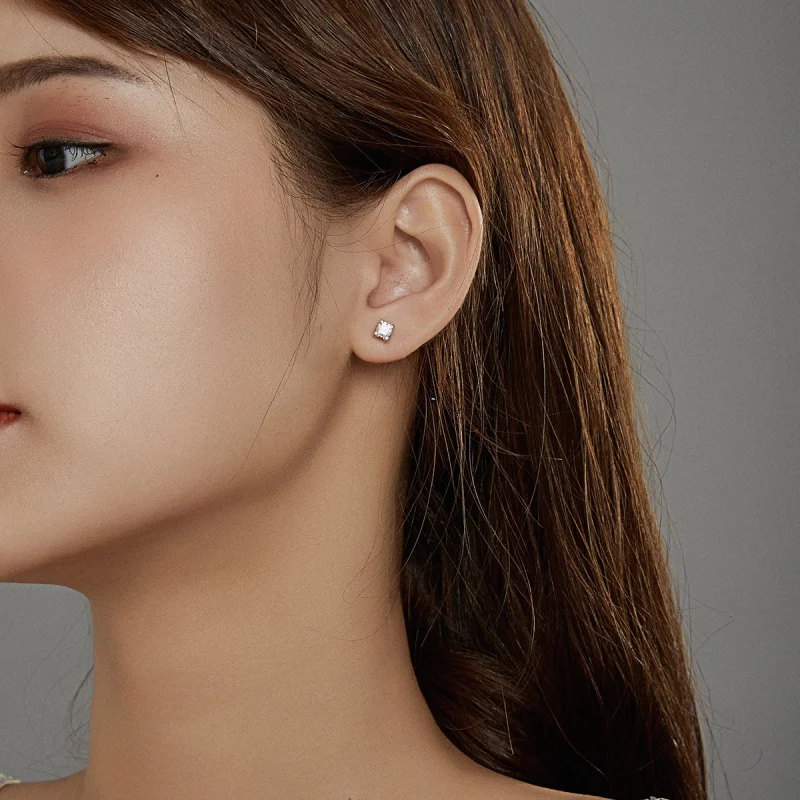 (imagem para) Brincos Petit Zircão Simples estilo Pandora - SCE974 - Visualizar 7