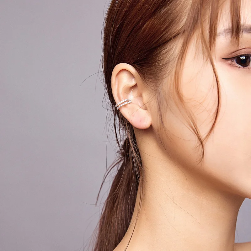 (imagem para) Clipe de orelha Deslumbrante estilo Pandora - SCE904 - Visualizar 5