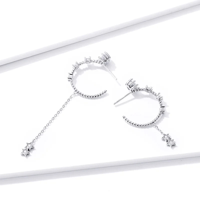 (imagem para) Pandora Style Bright Hanging Earrings - BSE310 - Visualizar 2