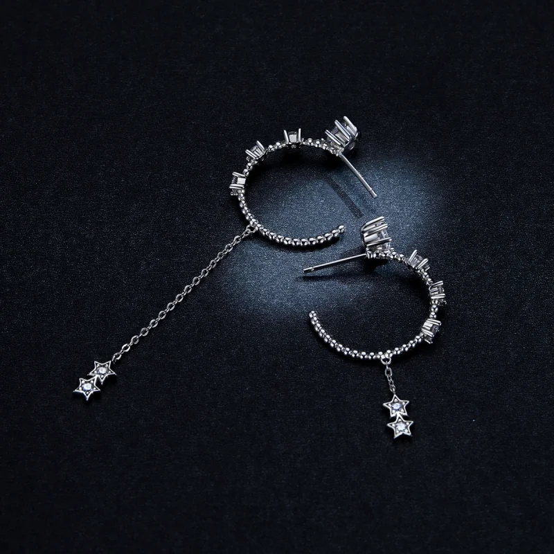 (imagem para) Pandora Style Bright Hanging Earrings - BSE310 - Visualizar 5