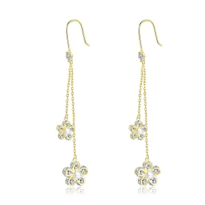 (imagem para) Pandora Style Flower Light Hanging Earrings - BSE197
