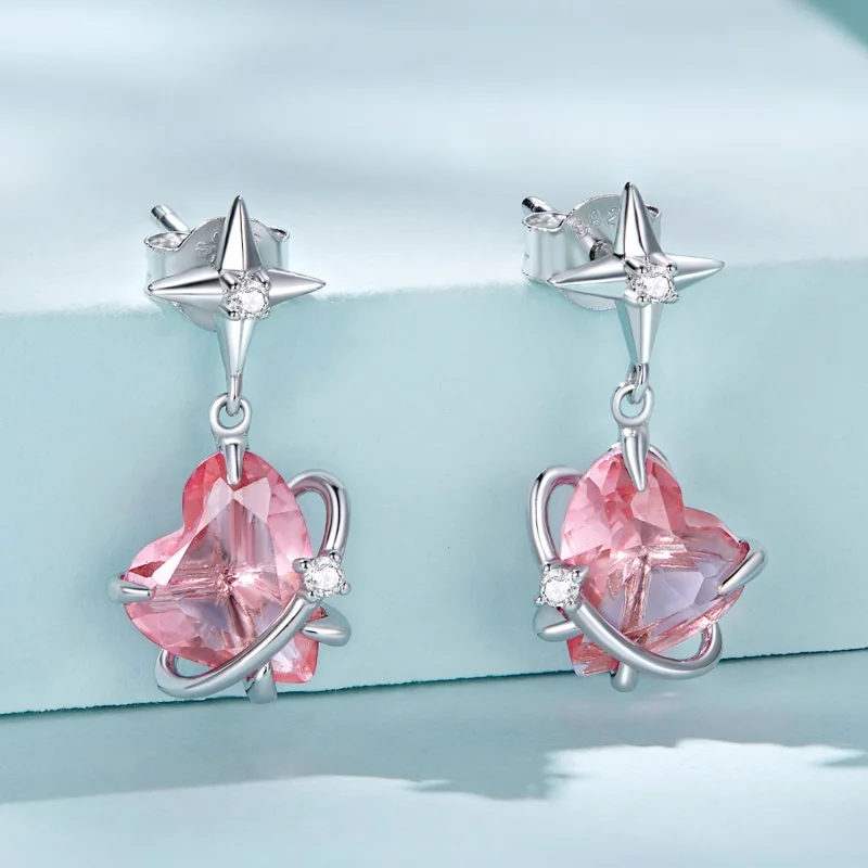 (imagem para) Pandora Style Girl Planet Hanging Earrings - SCE1502 - Visualizar 2