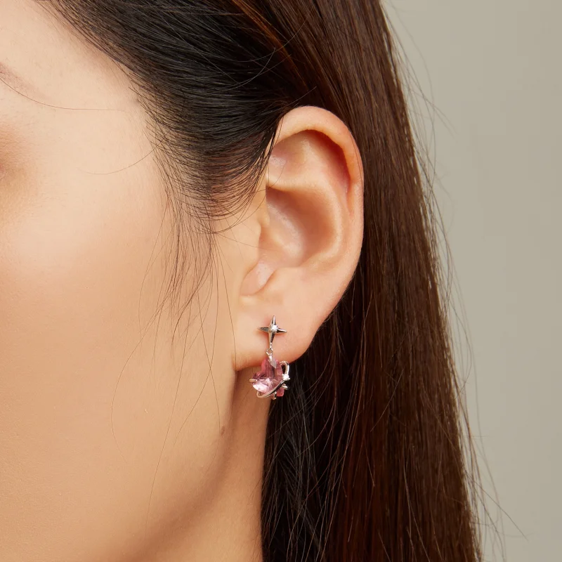 (imagem para) Pandora Style Girl Planet Hanging Earrings - SCE1502 - Visualizar 5
