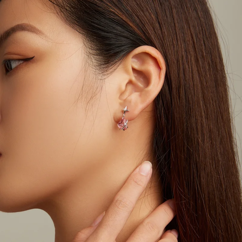 (imagem para) Pandora Style Girl Planet Hanging Earrings - SCE1502 - Visualizar 6