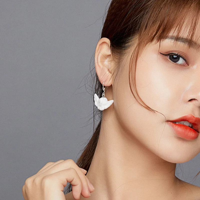 (imagem para) Pandora Style Little Angel Hanging Earrings - SCE944 - Visualizar 4